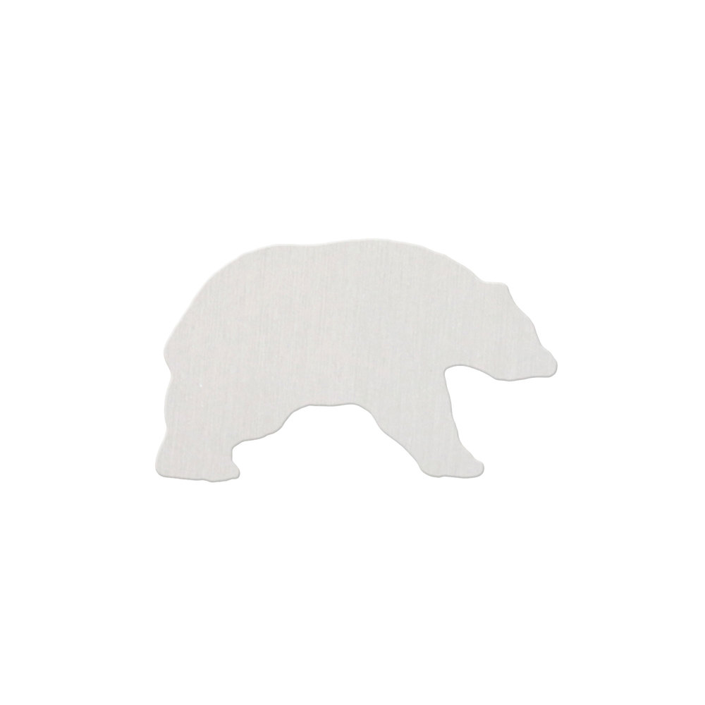 Metal Stamping Blanks Aluminum Bear, 25mm (1") x 16.5mm (.65"), 18 Gauge - Pack of 2